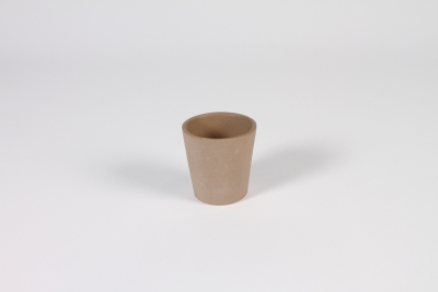 A235QS Cache-pot en terre cuite taupe D7cm H7cm