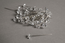 A236MG Box of 60 pins with diamonds 8mm