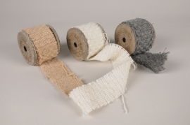 a237wg Assorted natural cotton ribbon 4.5cm x 2m