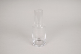 A239W3 Glass bottle vase D7cm H18.5cm
