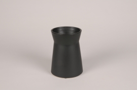 A241TT Black ceramic vase D11cm H15cm