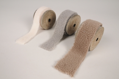 a245wg Ruban en laine naturelle assorti 4cm x 1m