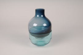 A248W3 Bicolor glass vase D13cm H20.5cm