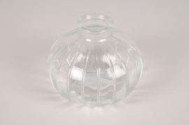 A252NH Vase bouteille en verre D10.5cm H8.5cm