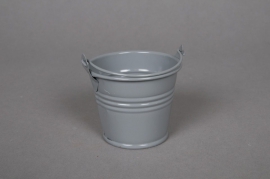 A256KM Seau en zinc gris D6 H5.5cm