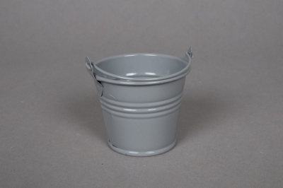 A256KM Zinc bucket grey D6cm H5,5cm