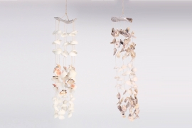 a258wg Guirlande de coquillages assortie  L61cm 