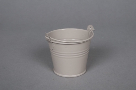 A261KM Seau en zinc taupe D6 H5.5cm