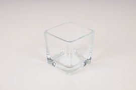 A262NH Vase en verre cube 6x6cm H6cm