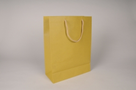 A271IV Bag of 12 yellow kraft bags 27x12cm H37cm