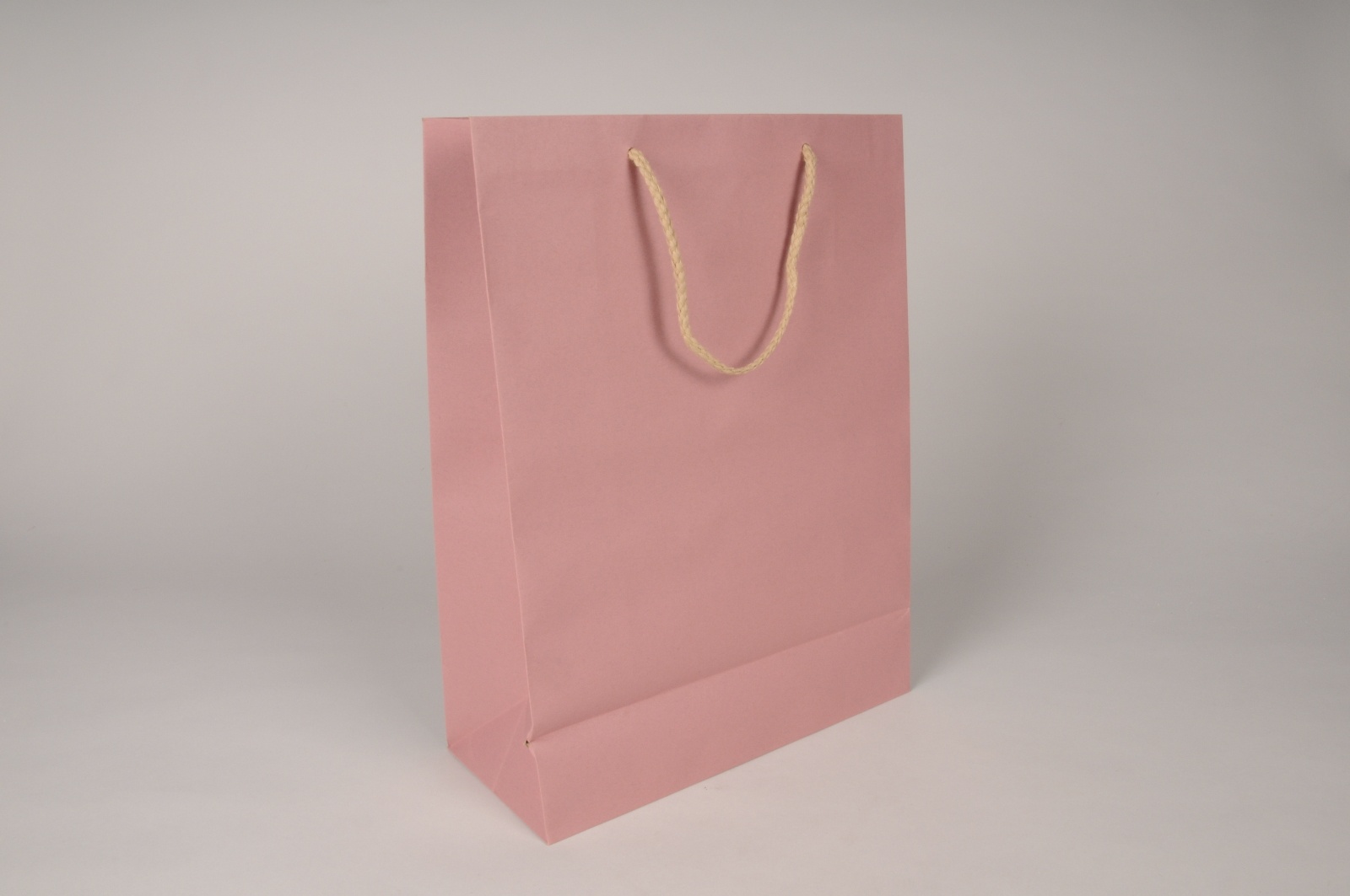 Paquet de 12 sacs kraft rose 27x12cm H37cm