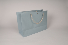 A273IV Paquet de 12 sacs kraft bleu 39x15cm H29cm