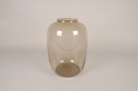 A275W3 Vase en verre brun D24cm H35cm