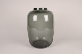 A276W3 Black glass vase D24cm H34cm