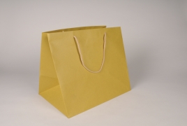 A277IV Bag of 12 yellow kraft bags 35x25cm H32cm