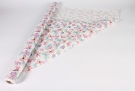 A280BD White paper roll with butterfly pattern 80cmx20m