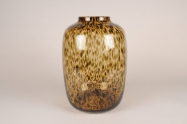 A281W3 Leopard glass vase D24cm H35cm