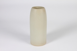A285QS Vase en céramique beige D10.5cm H25cm