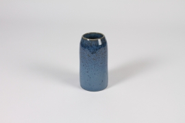 A286QS Vase en céramique bleu foncé D6.3cm H12cm