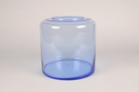 A287W3 Blue glass vase D25cm H25cm