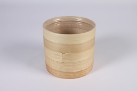 A288NH Cache-pot en bambou recyclé D16cm H14.5cm