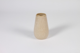 A289QS Taupe ceramic vase D7cm H12cm