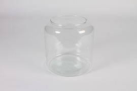 A291NH Vase en verre transparent D19cm H19.5cm