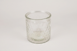 A291R4 Glass vase with patterns D11.5cm H12cm