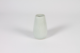 A292QS Grey blue ceramic vase D7cm H12cm