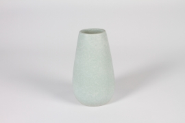 A293QS Vase en céramique bleu gris D12cm H19cm