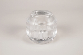 A293R4 Glass candle jar D9cm H9cm
