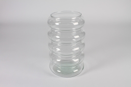 A294NH Clear deco glass vase D17cm H28cm