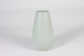 A294QS Vase en céramique bleu gris D16cm H25.5cm
