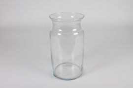 A295NH Vase en verre transparent D15.5cm H29cm