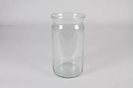 A296NH Vase en verre transparent D13.5cm H26.5cm
