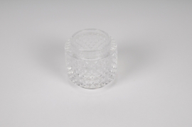 A297R4 Clear glass candle jar D7cm H7.5cm