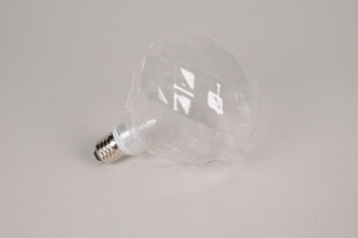 A298DQ Support en verre d�coratif pour ampoule  D12.5cm H16cm