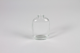 A299NH Vase bouteille en verre transparent 6.5x2.5cm H11cm
