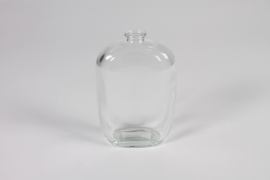 A301NH Vase bouteille en verre transparent 9.5x3.5cm H14.5cm