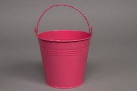 A303KM Bucket zinc fuchsia pink D6cm H5cm