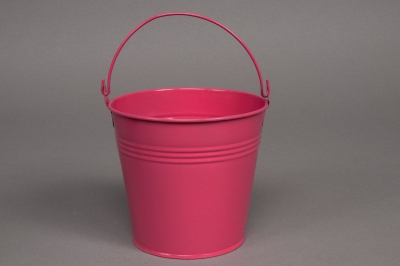 A303KM Seau en zinc fuchsia D6cm H5,5cm