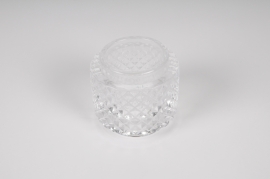 A303R4 Clear glass candle jar D8.5cm H8.5cm