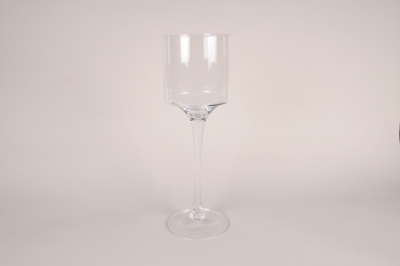 A304W3 Glass vase on stand D14.5cm H44.5cm
