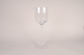 A304W3 Glass vase on stand D14.5cm H44.5cm