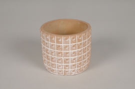 A305Y8 Orange terracotta planter D14cm H12cm