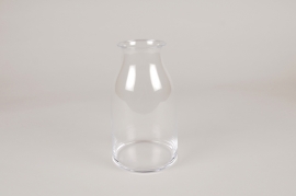 A310W3 Vase bouteille en verre D9cm H17.5cm