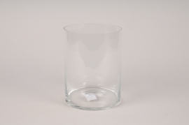A317I0 Clear glass cylinder vase D15cm H19.5cm