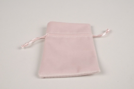 A325UN Pack of 10 velvet bags pink 12x9cm