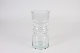 A327R4 Clear deco glass vase D12cm H25cm