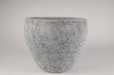 A329NM Grey blue ceramic pot D46cm H41cm